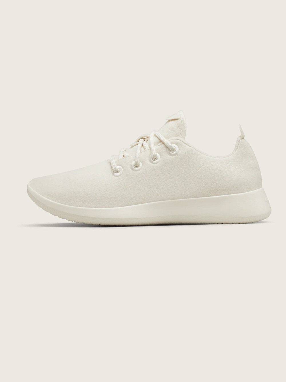 Allbirds Women’s Wool Runner Lightweight Cream Lace-Up Sneakers